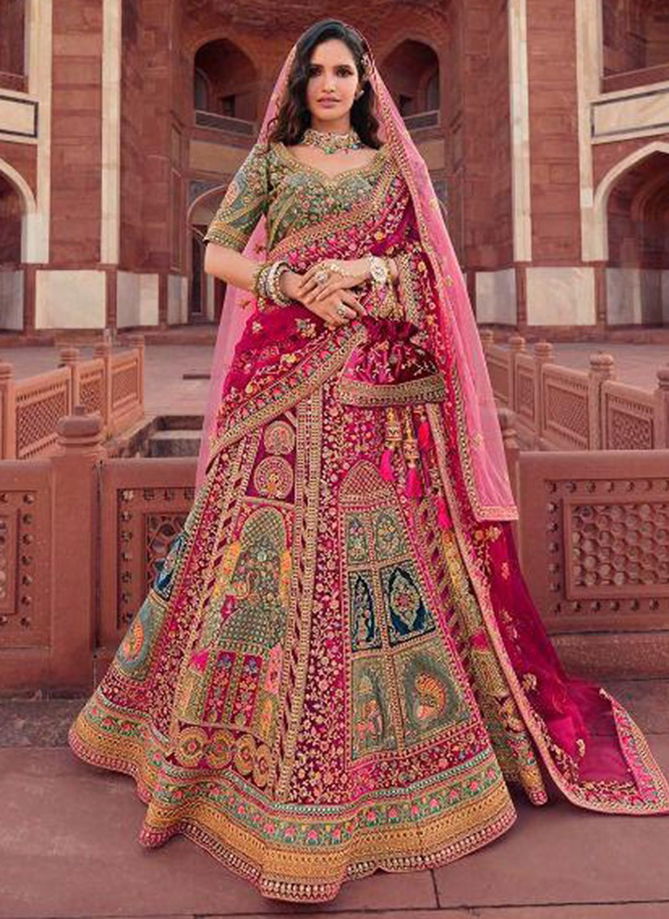 Rani Colour Royal 27 Wedding Wear Wholesale Bridal Lehenga Choli Collection 1008